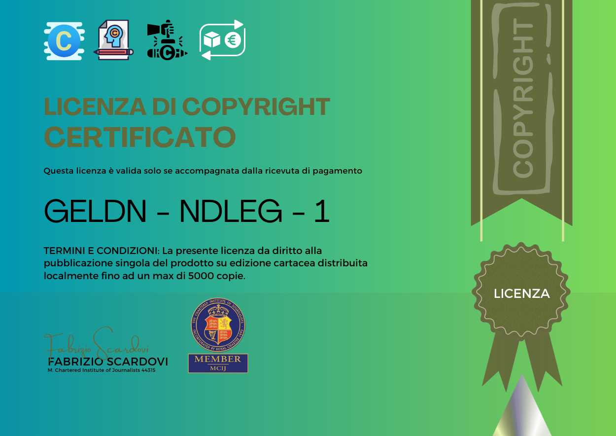 Licenza di Copyright | Certificato <5000