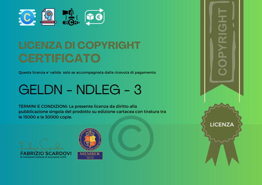 Licenza di Copyright | Certificato <30000
